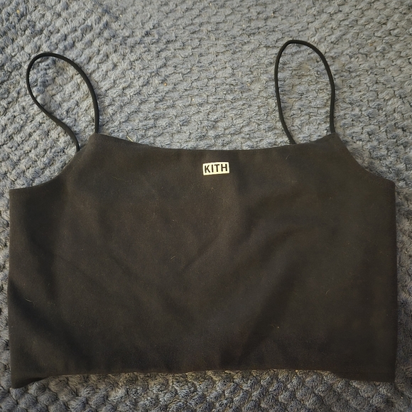 Kith Tops - Kith Black Crop Top Size S